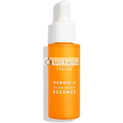 Lumene Nordic-C [VALO] Glow Boost Essence, 30 ml, veganes Gesichts- und Halsserum mit Vitamin C, antioxidativ reich an arktischer Moltebeere und Hyaluronsäure