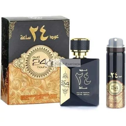 Oud 24 Hours 100ml Arabisches Parfüm Spray, Zitrone, Fruchtig, Schokolade, Vanille, Agar, Holz, Moschus