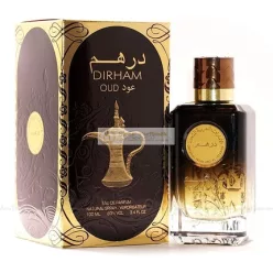   Dirham Oud 100ml Eau de Parfum - Orientalischer Musky Sandelholz für Männer und Frauen, 100ml