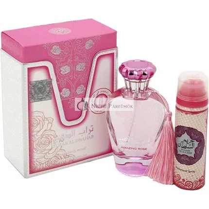 Ard Al Zaafaran Turab Al Dhahab Amazing Rose Eau De Parfum Spray, 100ml und Deodorant Spray, 50ml