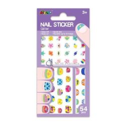 Csillogó Virág Köröm Matricák