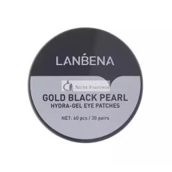 LANBENA Hydrogél-Augenmasken Gold Schwarze Perle, 60Stück