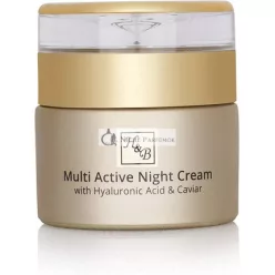   Health & Beauty Multi-Active Nachtcreme mit Hyaluronsäure und Kaviarextrakt für Frauen, angereichert mit Mineralien aus dem Toten Meer, 50ml