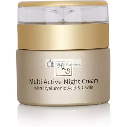 Health & Beauty Multi-Active Nachtcreme mit Hyaluronsäure und Kaviarextrakt für Frauen, angereichert mit Mineralien aus dem Toten Meer, 50ml
