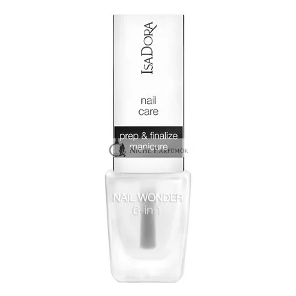 IsaDora Átlátszó Gél Körömlakk - Multifunkcionális Gél Lakk - Gél Fedőlakk és Alaplak + Köröm Töltő a Kézkörmökért - Tökéletes Manikűr Körmös Nélkül - Gyorsan Száradó - Átlátszó 6 az 1-ben Körömlakk