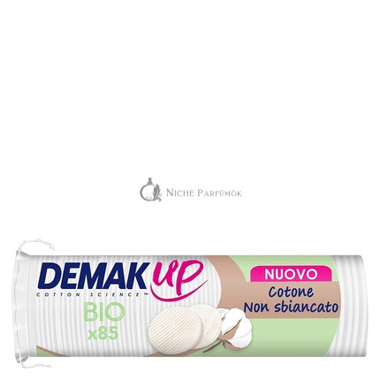 Demak'Up Bio Make-up Entferner Pads für Gesicht und Augen, 100% Natürliche Baumwollfasern, GOTS Zertifiziert