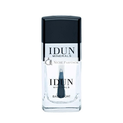 IDUN Minerals Crystal Alapozó Körömlakk, Chip-ellenálló Keratin és Mandulaolaj Formula, Állatkísérlet-mentes, 100% Vegán Körömápolás, Átlátszó Szín, 11 ml