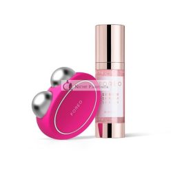   FOREO BEAR App-Verbundenes Mikrostrom-Gesichtstongerät mit 5 Intensitäten + Foreo Serum Mikrokonzentrat für jugendliche Ausstrahlung