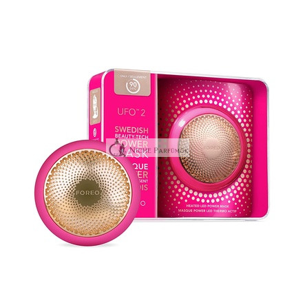 FOREO UFO 2 Fuchsia Supercharged 2-Minuten Gesichtsgerät mit Temperaturregelung, T-Sonic Massage, Vollspektrum und rotem LED, feuchtigkeitsspendend, nährend, 2 Jahre Garantie