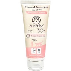   Suntribe Baba és Gyerekek Természetes Ásványi Napvédő SPF 30 - 100ml, Vízálló