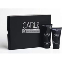   CARL&SON Gesichtspflegeset für Männer mit Gelreiniger 100ml und Gesichtspeeling 75ml - Anti-Aging Vegane Reinigung und Peeling für alle Hauttypen