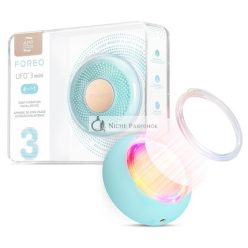  FOREO UFO 3 Mini 4 az 1-ben Teljes Arcfelújító LED Maszk Kezelés Mély Hidratáló Anti-Aging Arcmasszírozó, Jeges Kék