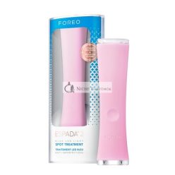   FOREO ESPADA 2 LED Lichttherapie Aknebehandlungsgerät, medizinisches Silikon zur Behandlung von Narben im Gesicht, Entfernung von Pickeln und Unreinheiten, von der FDA zugelassen, Perlenrosa