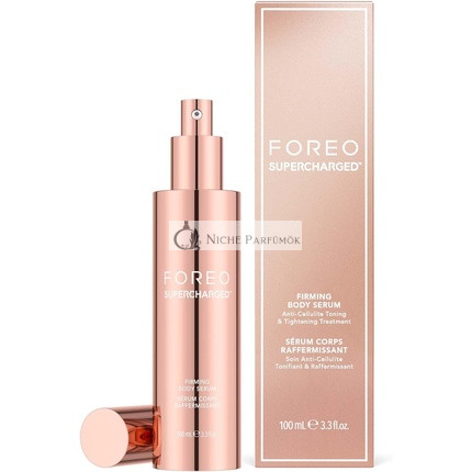 FOREO SUPERCHARGED Firming Testápoló Szérum 100ml - Tonizáló, Anticellulit, Anti-Aging, 8 féle Hialuronsav, Dermatológiailag Tesztelt, Minden Bőrtípusra