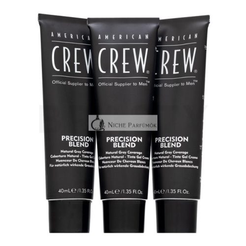 American Crew Precision Blend Natural Gray Coverage Haarfarbe für Männer Medium Natural 4-5 3 x 40 ml