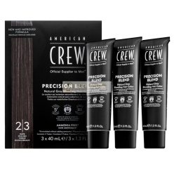   American Crew Precision Blend Natural Gray Coverage hajfesték férfiaknak Dark 3 x 40 ml