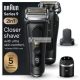 Braun Series 9 Pro+ Férfi Elektromos Borotva 5 Pro Borotválkozó Elemmel, 2 az 1-ben Rendszer Tisztító Állomás, 60 Perces Üzemidő, Ajándék Férfiaknak, Németországban Készült, 9590cc, Fekete, Új