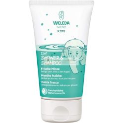 Weleda Bio Kids 2in1 Tusoló és Sampon Friss Menta, 150ml