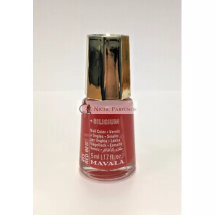 MAVALA 5ml Mini Körömlakk Silíciummal - Meleg Piros 413