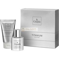   Gisada Titanium Herren Duftset Eau De Parfum 50ml und Duschgel 100ml