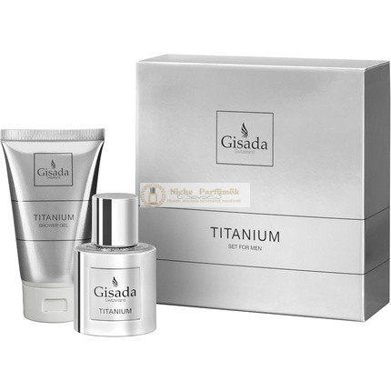 Gisada Titanium Herren Duftset Eau De Parfum 50ml und Duschgel 100ml
