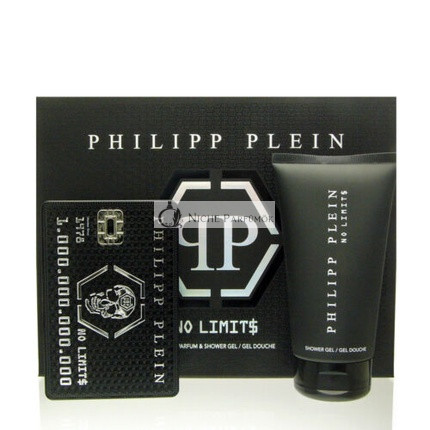 Philipp Plein No Limits Szett - EDT 90ml + SG 150ml Ajándék Férfiaknak, Új OVP