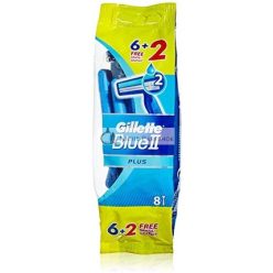   Gillette Blue II Plus Einwegrasierer für Männer - 8 Stück Rasierer
