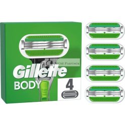   Gillette Body Borotvapengék Férfiaknak 4 Utántöltő Penge, 3 Penge Erősebb, Mint a Acél