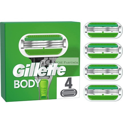 Gillette Body Rasierklingen für Männer 4 Nachfüllklingen, 3 Klingen Stärker als Stahl