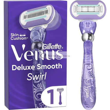 Gillette Venus Deluxe Smooth Swirl Damenrasierer 1 Klinge 5 langlebige Klingen