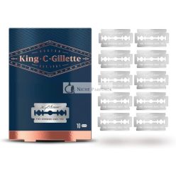   King C. Gillette Rasierklingen 10 Ersatzklingen für Herren-Sicherheitsrasierer