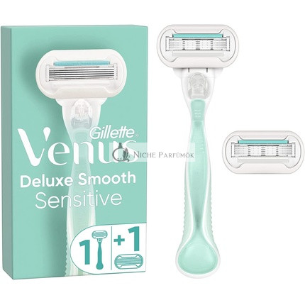 Gillette Venus Smooth Sensitive Damenrasierer mit 3-Klingen-Rasierer und 2 Klingen