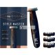 King C. Gillette Style Master Barttrimmer für Männer mit 1 austauschbarer 4D-Klinge und 3 austauschbaren Kammaufsätzen