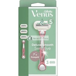   Gillette Venus Deluxe Smooth Sensitive Női Borotva 3 darab - 3-as csomag