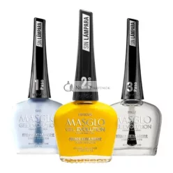   MASGLO GEL EVOLÚCIÓ Körömlakk Gél Hatás UV Led Lámpa Nélkül, Akár 12 Napig