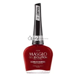   MASGLO GEL EVOLÚCIA Körömlakk Zselés Hatással, UV/Led Lámpa Nélkül 12 Napon Át Tartó Fiesta, 15ml