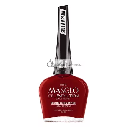 MASGLO GEL EVOLÚCIA Körömlakk Zselés Hatással, UV/Led Lámpa Nélkül 12 Napon Át Tartó Fiesta, 15ml