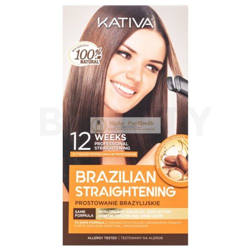 Kativa Brazilian Straightening Kit Set mit Keratin zur Glättung des Haares 225 ml