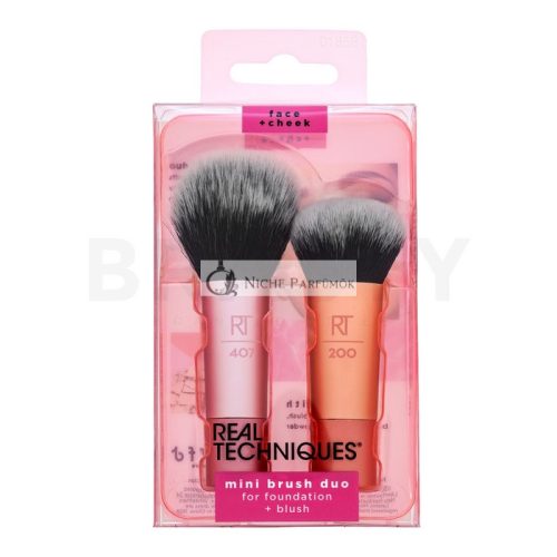 Real Techniques Mini Foundation & Blush Brush Duo ecset szett