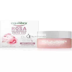   Equilibra Hyaluron-Rose Gesicht Anti-Aging Creme mit Damaszener Rose und Hyaluronsäure, 50ml