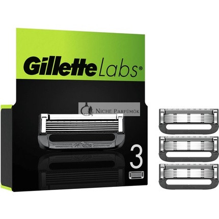 Gillette Klingen Nachfüllpackung Für Gillettelabs - Peeling Bar und Heizbarer Rasierer - 3 Rasierklingen