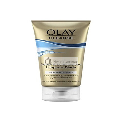 Olay Cleanse Detox & Luminosity Napi Tisztító Arclemosó Minden Bőrtípusra, Vitamin E és Pro-Vitamin B5, 150ml