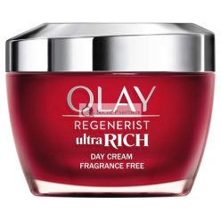   Olay Regenerist Ultra Gazdag Nappali Krém, Nem Zsíros Textúrával, Vitamin B3 Peptidekkel és Shea Vajjal, Illatmentes, 50ml