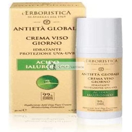 Athena L'Erboristica Globális Anti-Aging Nappali Arckrém Hyaluronsavval, 50ml