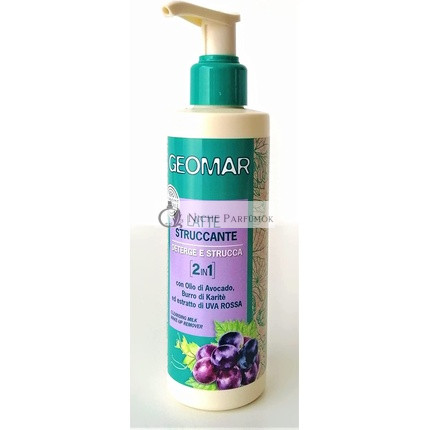 Geomar 2-in-1 Make-up Entferner und Reiniger mit Avocadoöl, Sheabutter und Rotweinextrakt, 200ml