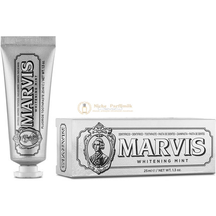 MARVIS Whitening Mint Fogkrém 25ml - Utazási Méret a Világosabb, Egészségesebb Fogakért