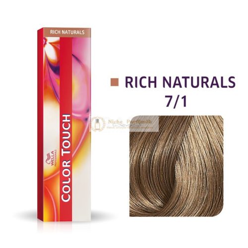 Wella Professionals Color Touch Rich Naturals Professionelle demi-permanente Haarfarbe mit einem multidimensionalen Effekt 7/1 60 ml