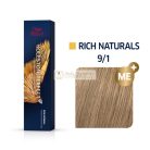 Wella Professionals Koleston Perfect Me+ Rich Naturals professzionális permanens hajszín 9/1 60 ml