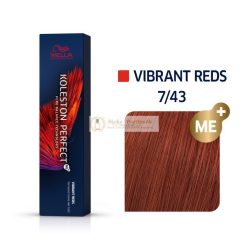   Wella Professionals Koleston Perfect Me+ Vibrant Reds professzionális permanens hajszín 7/43 60 ml