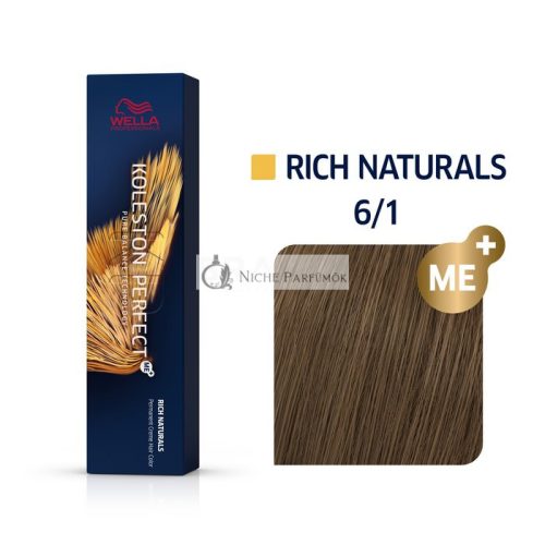 Wella Professionals Koleston Perfect Me+ Rich Naturals Professionelle permanente Haarfarbe 6/1 60 ml